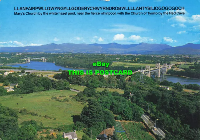 L197926 The Menai Strait from the Anglesey Column. J. Salmon. Cameracolour. 1985