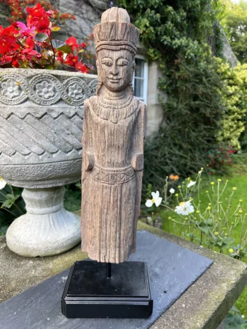 Chinese - wooden/hand carved - Immortal figure/approx. 53cm Tall