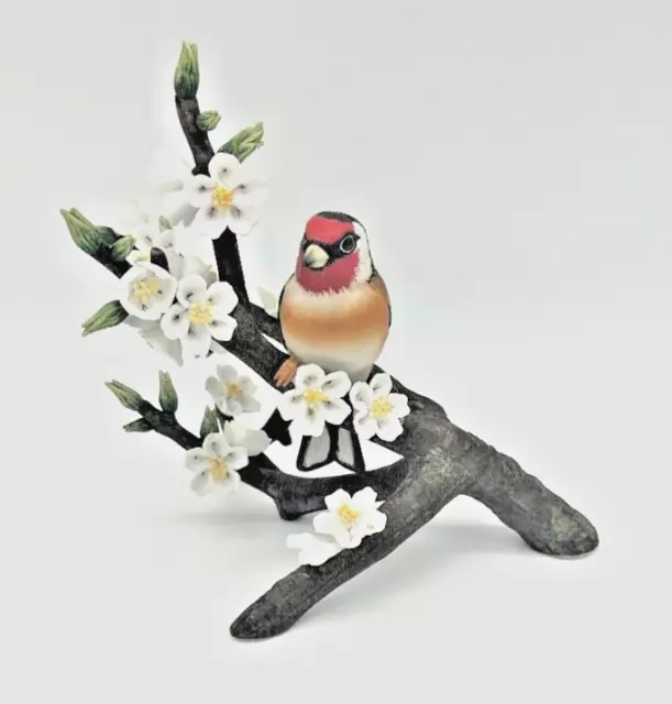 Vintage European Goldfinch Rspb 1979 Franklin Porcelain Like New Condition