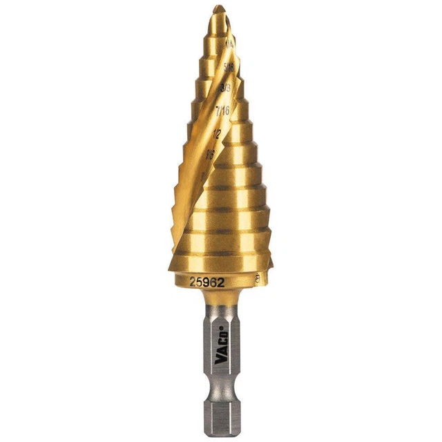 Klein Tools 3/16'' To 7/8'' Step Drill Bit Vaco