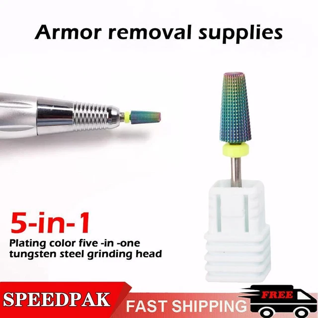 5 in 1 Nagelbohrer Bits 3/32 Zoll Maniküre Pediküre Werkzeug Hartmetall Bits A8S4