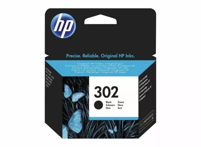 New Genuine HP 302 Black Ink Cartridge for Deskjet 1110 2130 3630 F6U66AE