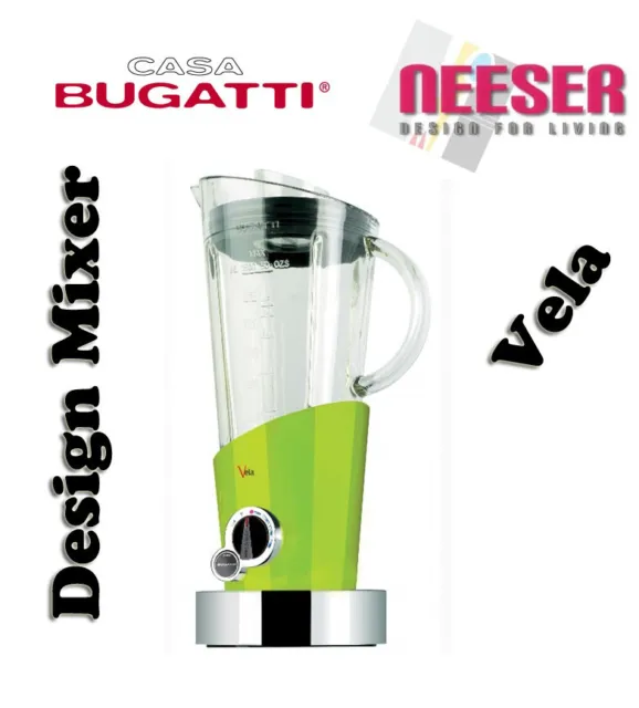 Bugatti Blender Vela Mixer Italien Design in GRÜN  ANDREAS SEEGATZ Lagerware