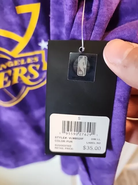 NWT NBA OFFICAL LA LAKERS Purple Tie-Dye Basketball Men's Shirt Size S ...