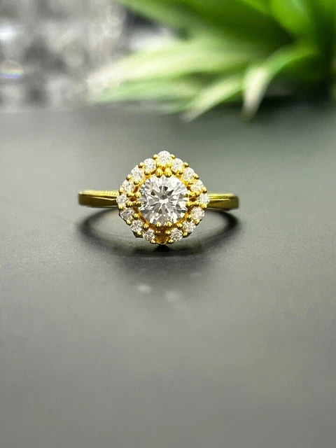 2.00Ct Round Cut Lab-Created Diamond Women's Wedding Ring 14K Yellow Gold Plated