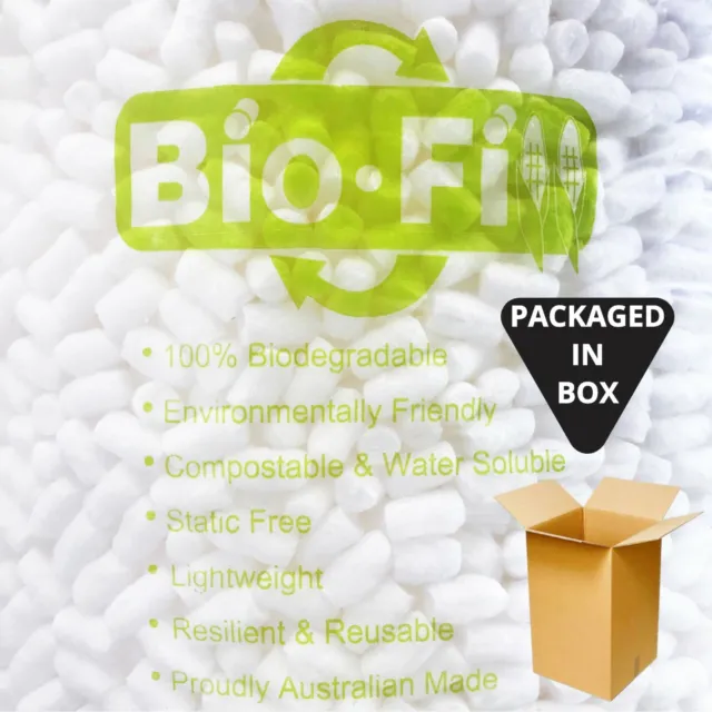 100 Litres Void Fill Packing Peanuts Bio Fill Cushioning Packaged in Box Biofill