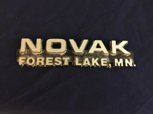 Plastic Novak Forrest Lake, MN Car Dealership Emblem