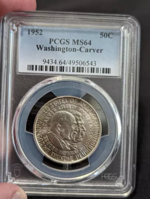 1952 Washington Carver Commemorative Half Dollar Graded PCGS MS64