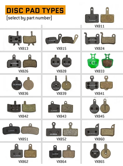 Clarks Disc Brake Pads Organic MTB Hybrid Road SHIMANO TEKTRO SRAM CLARKS HOPE