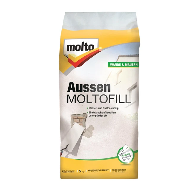 Molto spatola riparatrice moltofill esterno bianco 5 kg spatola polvere