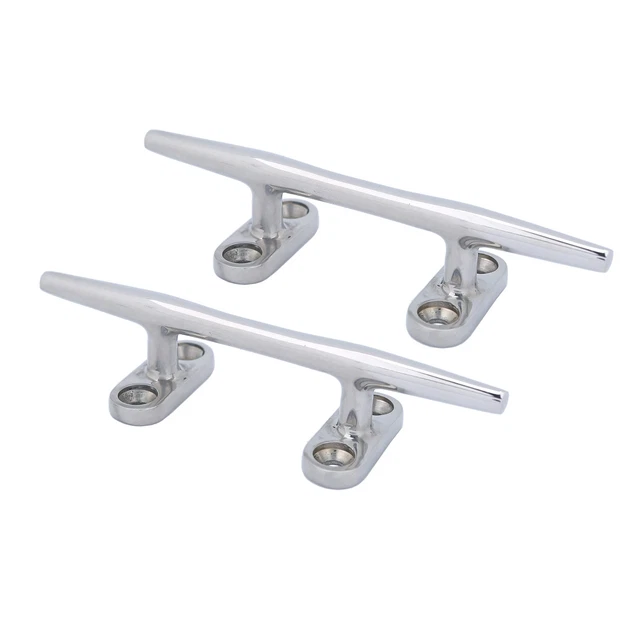 5 inch Boat Cleat Open Base Stainless Steel