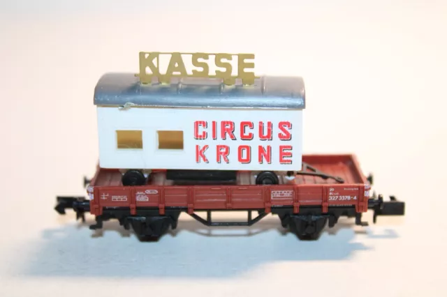 Arnold N Güterwagen 0152 Niederbordwagen DB beladen Circus Krone 2 ohne OVP AS