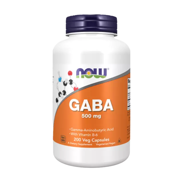 NOW Foods - GABA 500 mg + Vitamin B6 (200 capsules)