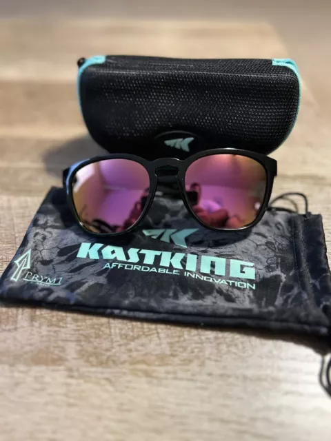 KastKing Tazlina Polarized Sport Sunglasses Frame: Gloss Black /Lens: Pink Orang