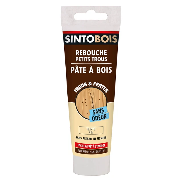 SINTO Pâte à Bois Rebouche Petits trous - Idéal Pour Reboucher Imperfections ...