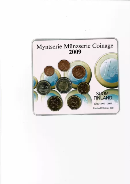 miniset Finlande 2009 avec la 2 euro EMU, tirage limité 500 ex.