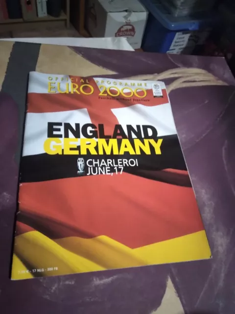 England v Germany Euro 2000 Programme @ Charleroi 17th June 2000