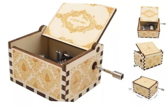 You are My Sunshine Wood Music Box, Mini Laser Engraved You Are My Sunshine