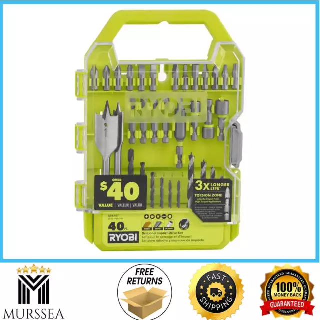 Ryobi 100 piece 2025 drill and drive kit