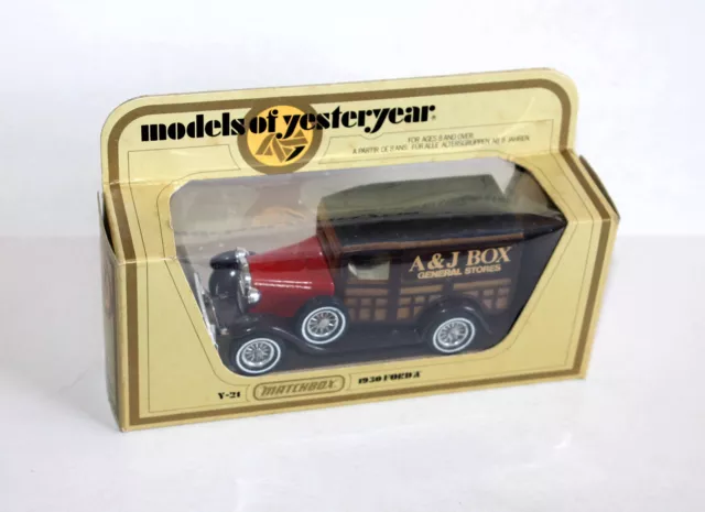 Matchbox, Models Of Yesteryear - Y-21 Ford 'A' 1930 / A & J Box - Miniature 1/40