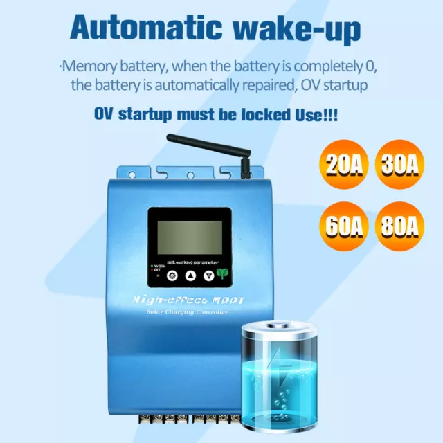 20A-80A MPPT Contrôleur Solaire APP to Remotely Manage Photovoltaic Controller