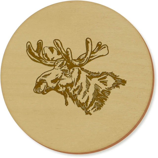 'Cabeza de Alce' Juegos de Posavasos (CR014327)