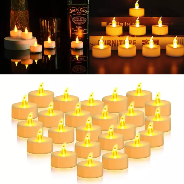 24PCS Flameless Votive Candles Battery Operated Flickering LED Tea Light Decor