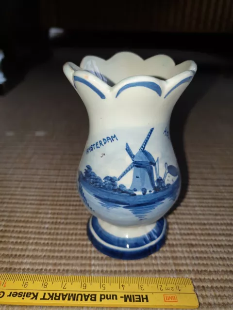 Delfter Porzellan kleine feine Vase mit