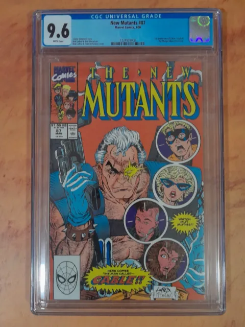 New Mutants #87 Cgc 9.6 White Pages 1St Appearance Of Cable