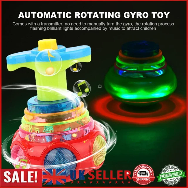 Colorful Flashing Gyro Spinning Toy Safe Music Rotating Toy for Kids Party Gifts