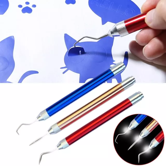 With LED Light Weeding Pen Vinyl Paper Remover Pen for Weeding Tool