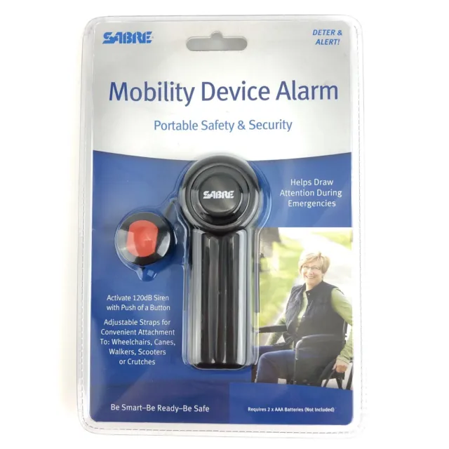 Sabre Mobility Device Alarm Portable Personal Safety Alert Attach to Wheelchair