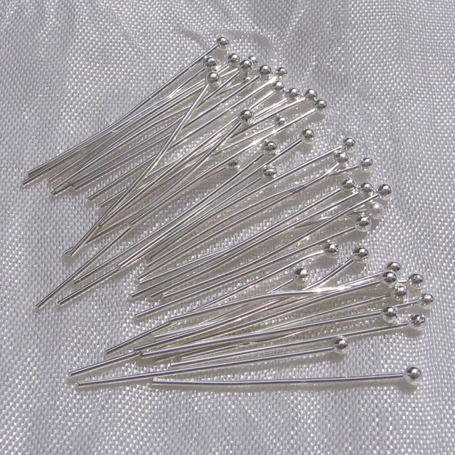 Lot De 100 Tiges/clous à Tête Ronde En Laiton Doré - 20 Mm X 0,4 Mm, Pour Bijoux Ou Bricolage