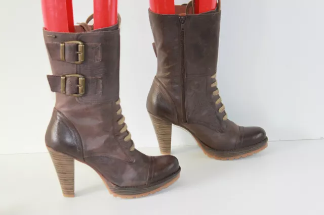 Bottines à lacets MTNG Originals Cuir Marron T 39 TTBE