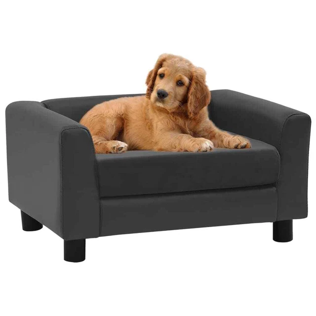Canapé pour Chien 60x43x30 cm Peluche et Similicuir Sofa Multicolore vidaXL