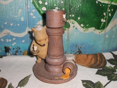CLASSIC POOH BORDER Fine Arts * POOH CANDLESTICK A0056 * Winnie The