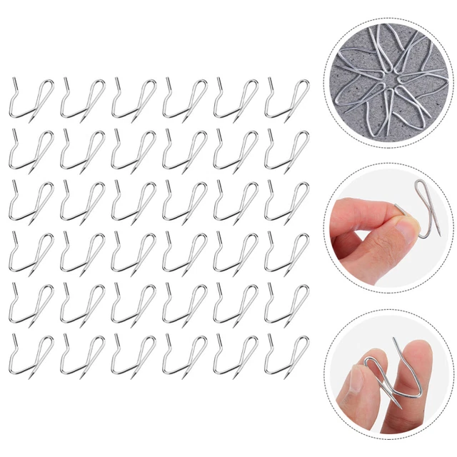 58 Pcs Curtain Pin Hooks Curtain Hook Plisse Set Shower Curtain