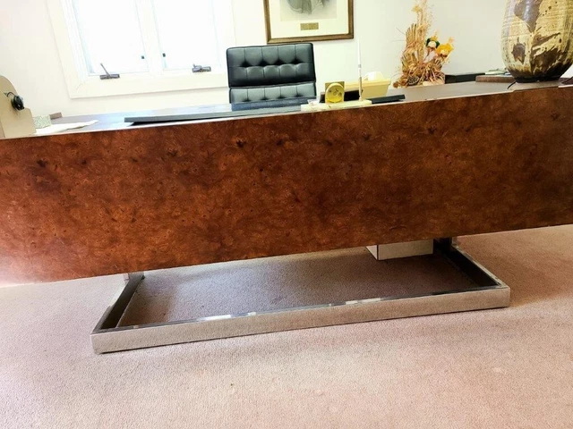 Limited edition Burled Rosewood Desk & Credenza