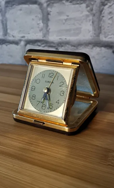 Horloge sur pied vintage Europa réveil de voyage Quartz