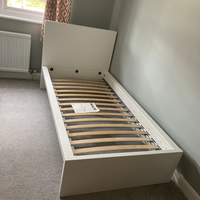 IKEA MALM SINGLE Bed White Frame £25.00 PicClick UK
