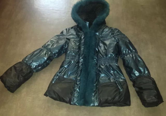 Catimini 12 Anni Splendido Piumino Cappotto Inverno Elegante Ragazza Molto Buone