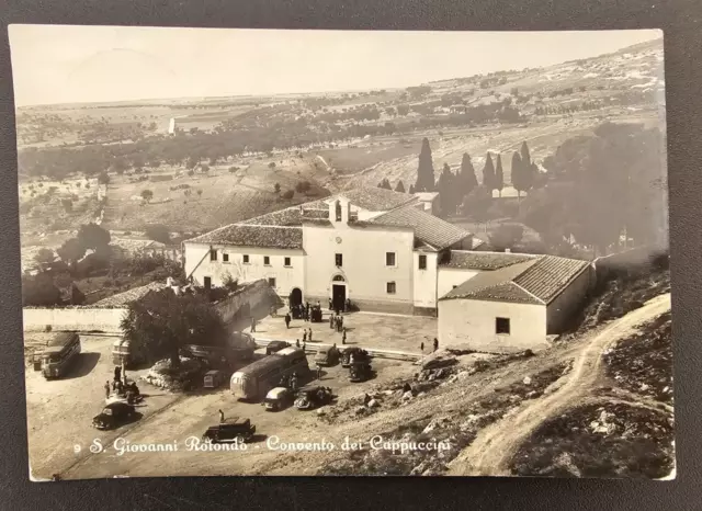 Cartolina viaggiata San Giovanni Rotondo Convento dei Cappuccini Anno 1952 FG BN
