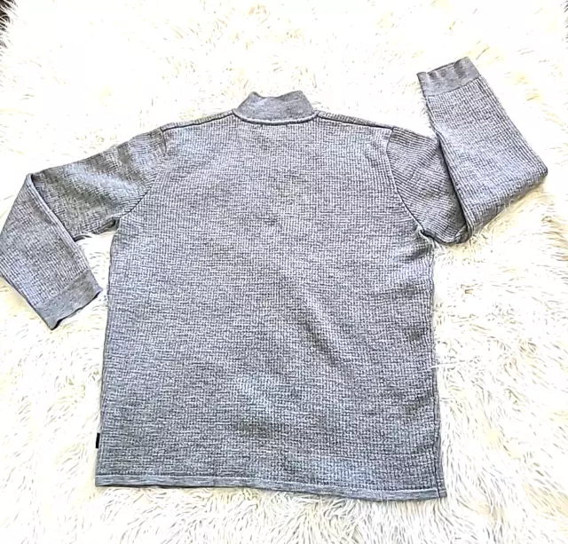 Patagonia Sweater Mens XL Gray 100% Merino Wool Quarter Zip Pullover Outdoor 2