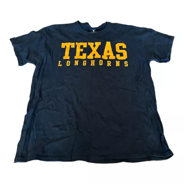 Texas Longhorns Men’s T-shirt Size L Black Short Sleeve Football NCAA