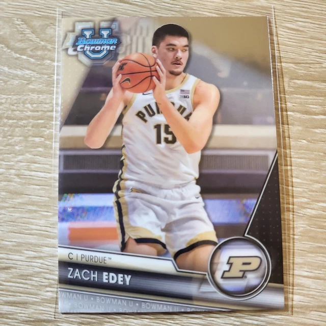 PURDUE UNIVERSITY ZACH Edey 2024 Bowman U Chrome Basketball Base Card