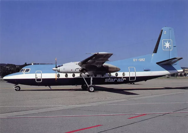 Airline Postcards       STAR AIR Fokker Mk 600 OY-SRZ  c/n 10508
