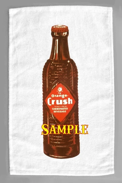 Orange Crush 'D' Soda Microfiber Hand Towel Citrus Cola