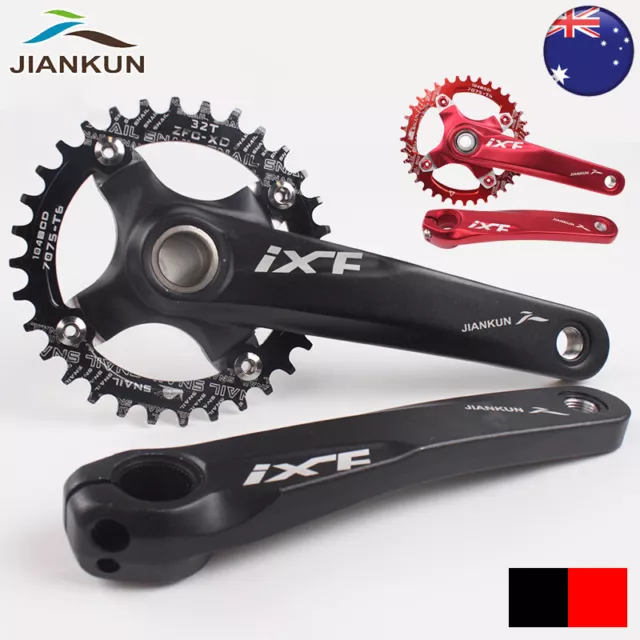 104BCD Crankset BB MTB Bike Narrow Wide 30-42T Single Chainring Crank Aluminum