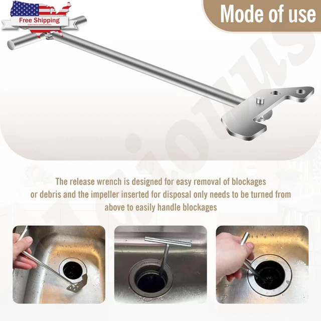 GARBAGE DISPOSER UNJAMMING Wrench Compatible with Moen Garbage