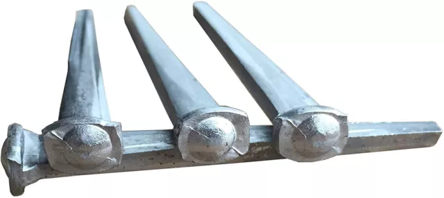 3.5" - Common Rose Head - Antique Restoration nail - Steel nail with dimple...
